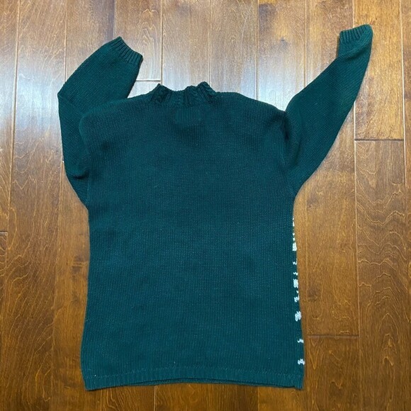 Tiara International Hand Knit Winter Santa X-Mas Crewneck Sweater Women's Large - Picture 5 of 9